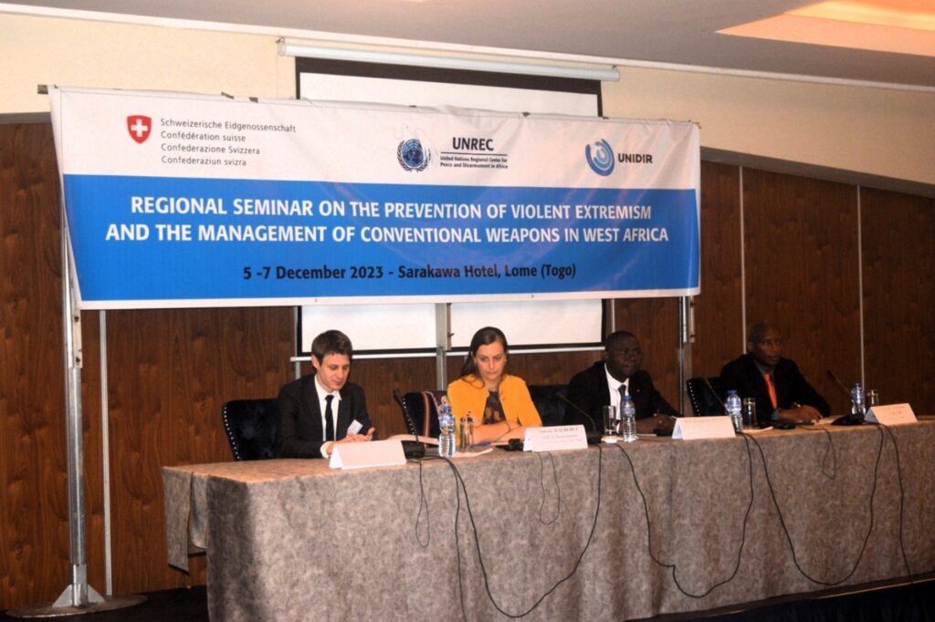Regional Seminar on the Prevention of Violent Extremism and the Management of Conventional Weapons in West Africa in Lomé, Togo.