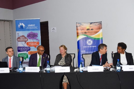 Officials at the opening ceremony of the Informal meeting on the Global Framework Ammunition for Eastern and Southern African States